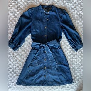 Who What Wear Denim Dress with Tie